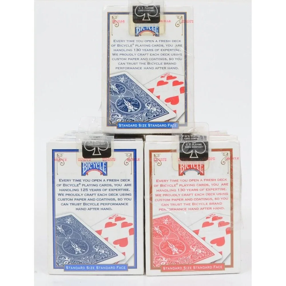 Lot of 14 Decks Bicycle Playing Cards Standard Index‎ Red & Blue SEALED